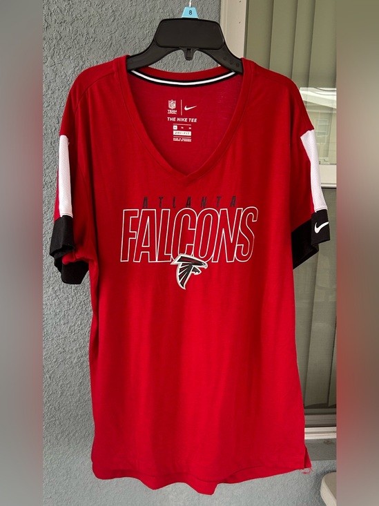 Nfl Nike Tops - Women’s Nike Tee NFL Atlanta Falcons V-neck Stretchy Pull Over Top Size XL